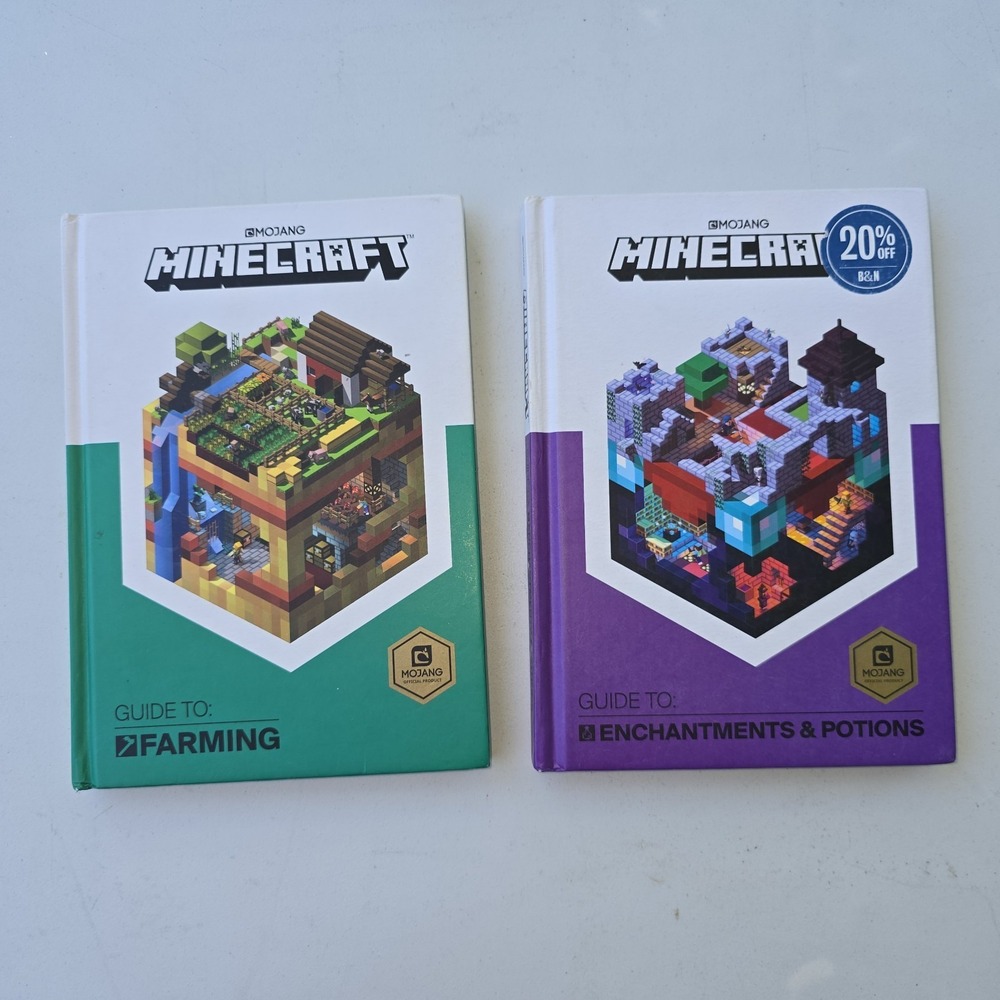 Minecraft Guide to Farming Guide To Enchantments And Potions Hardcover Mojang 2